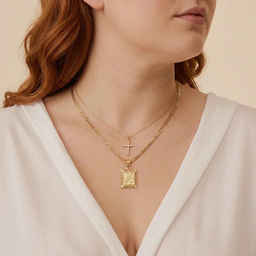 Sofia | Initial Pendant Necklace Set for Women