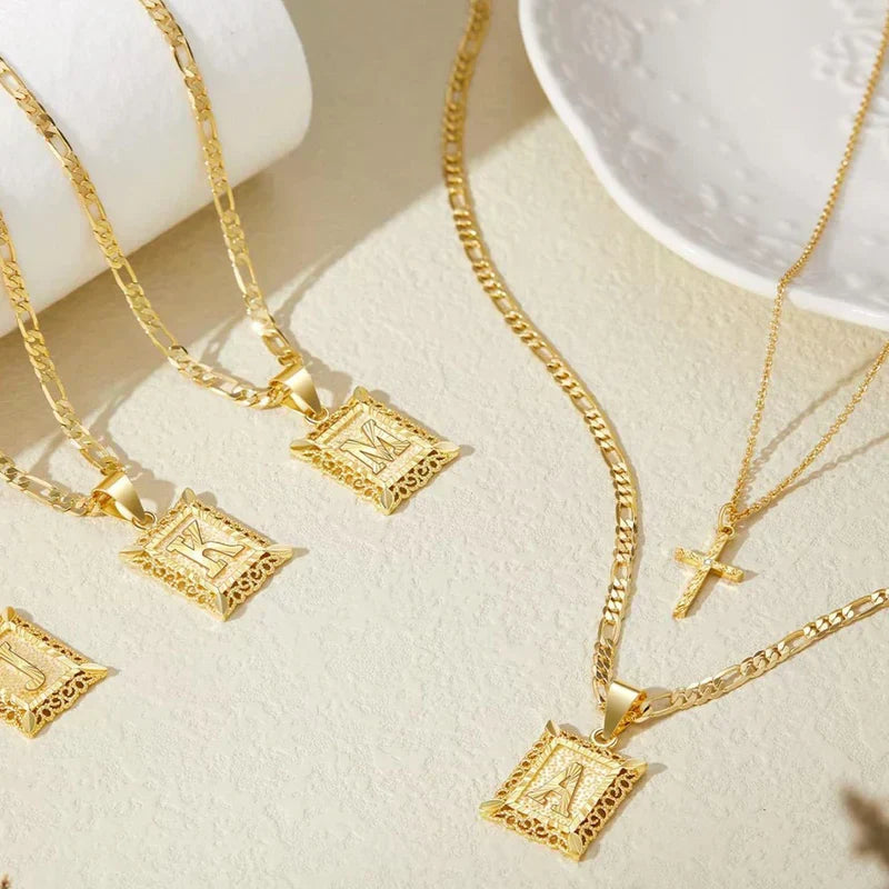 Sofia | Initial Pendant Necklace Set for Women