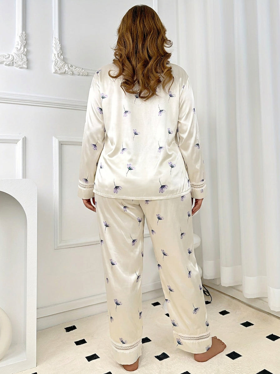 Cadence | Satin Collared Two-Piece Pyjama Set