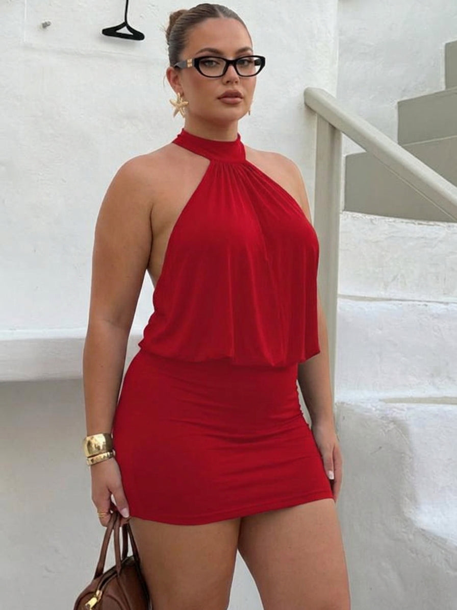 Serena | Halter Mini Dress