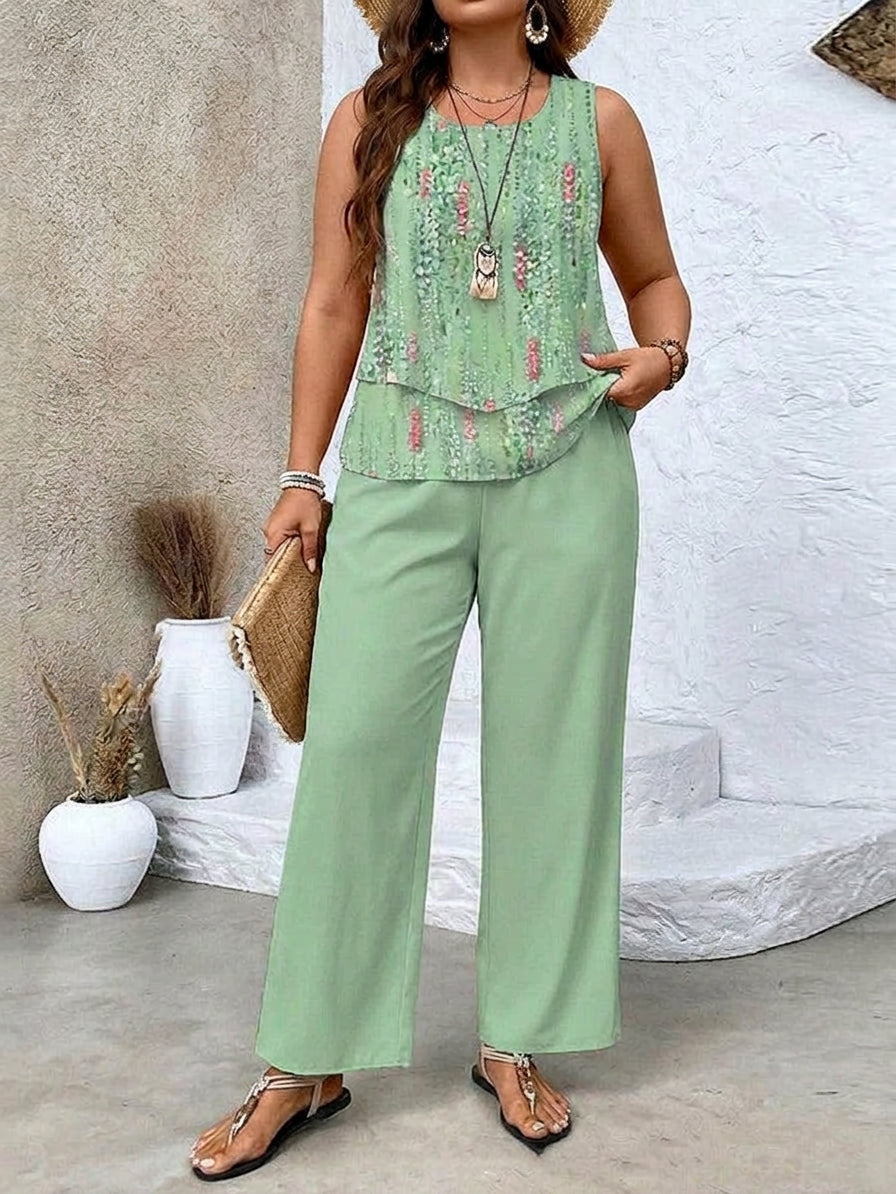 Sheila | Crochet Sleeveless Two-Piece Set