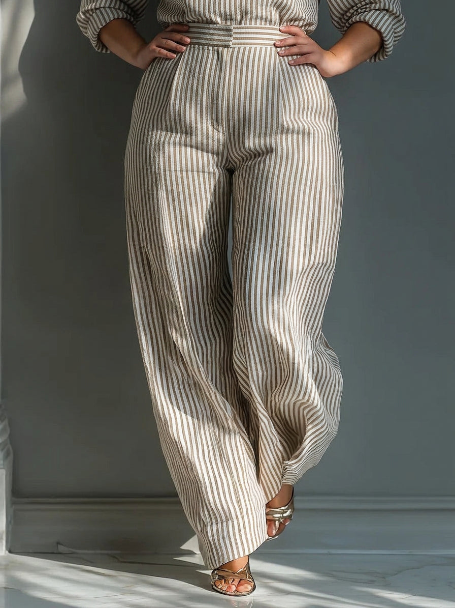 Jill | Striped Square Neck Jumpsuit