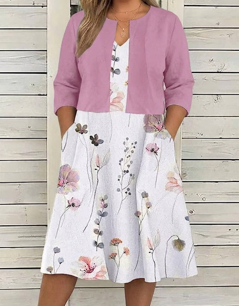 Genevieve | Floral Sleeveless Two-Piece Set