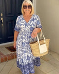 Gail | Floral V-Neck Maxi Dress