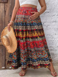 Gia | Border Print Maxi Skirt