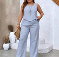 Louise | Striped Sleeveless Two-Piece Set