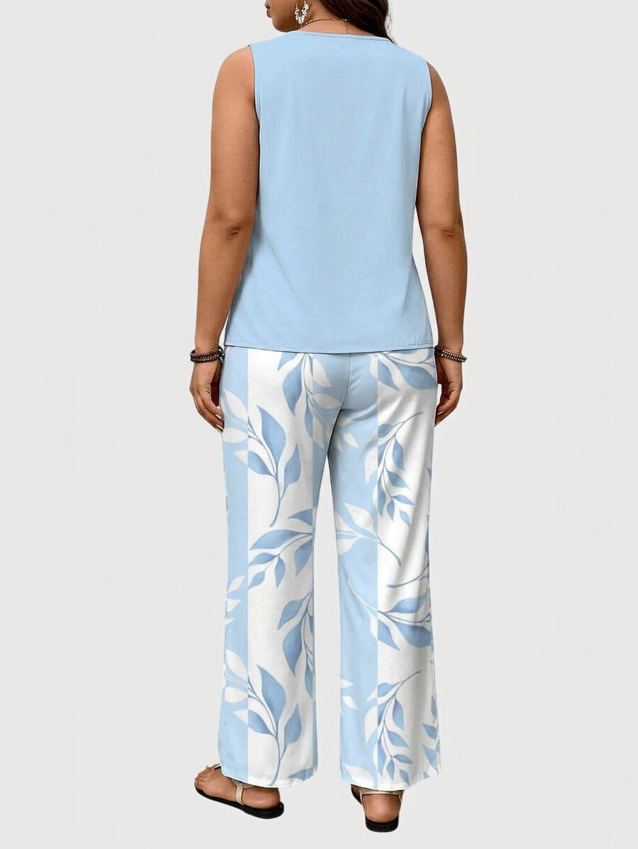 Iris | Tropical Sleeveless Two-Piece Set