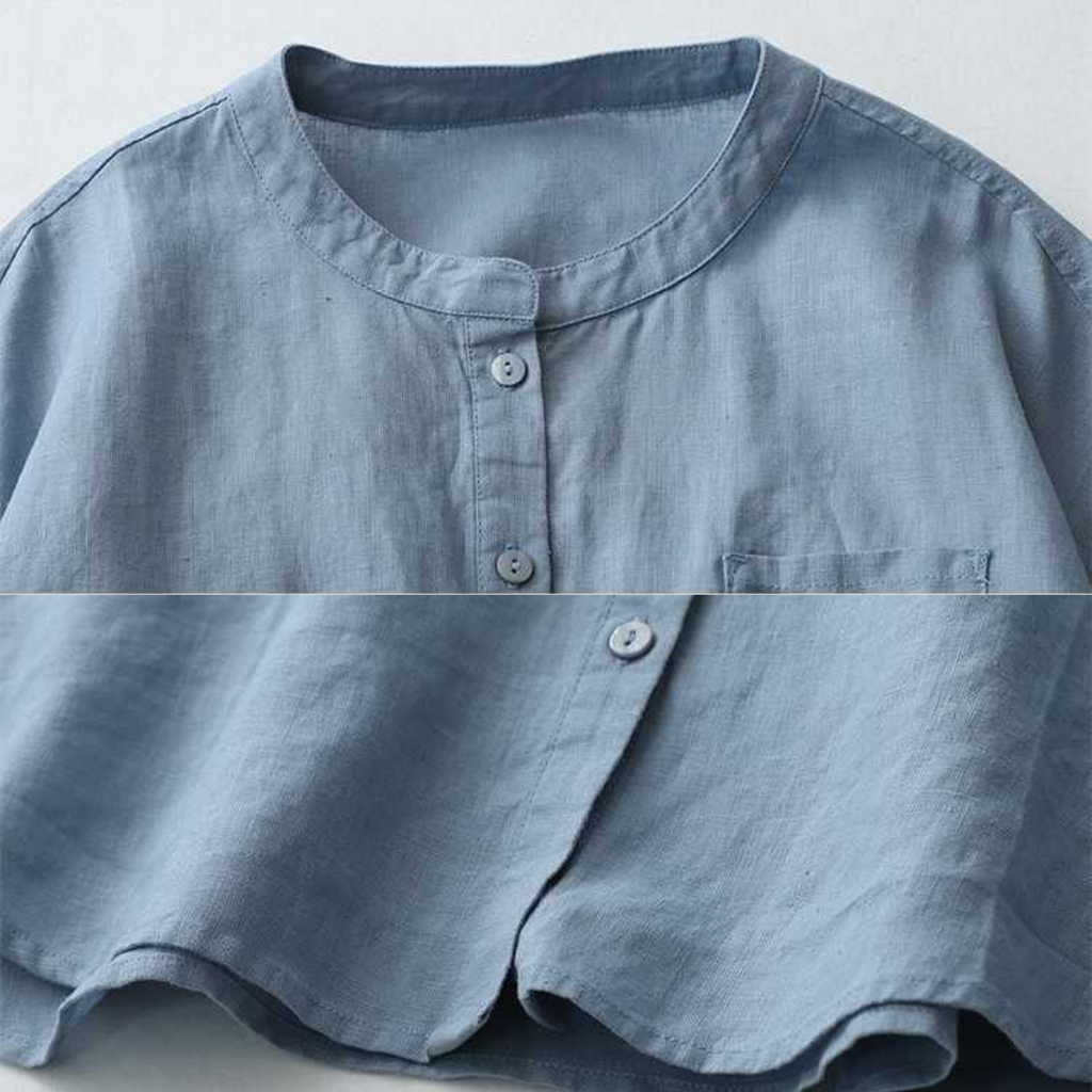 Mackenzie | Denim V-Neck Shirt