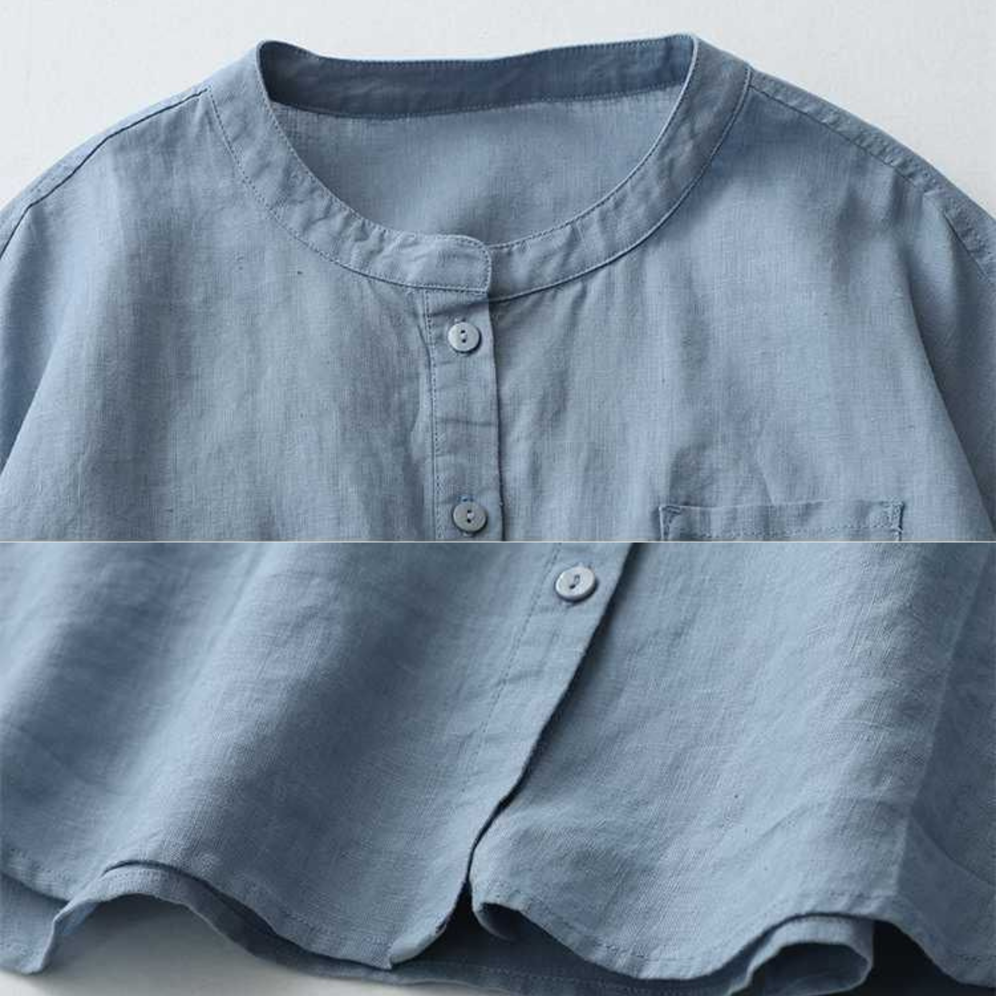 Mackenzie | Denim V-Neck Shirt