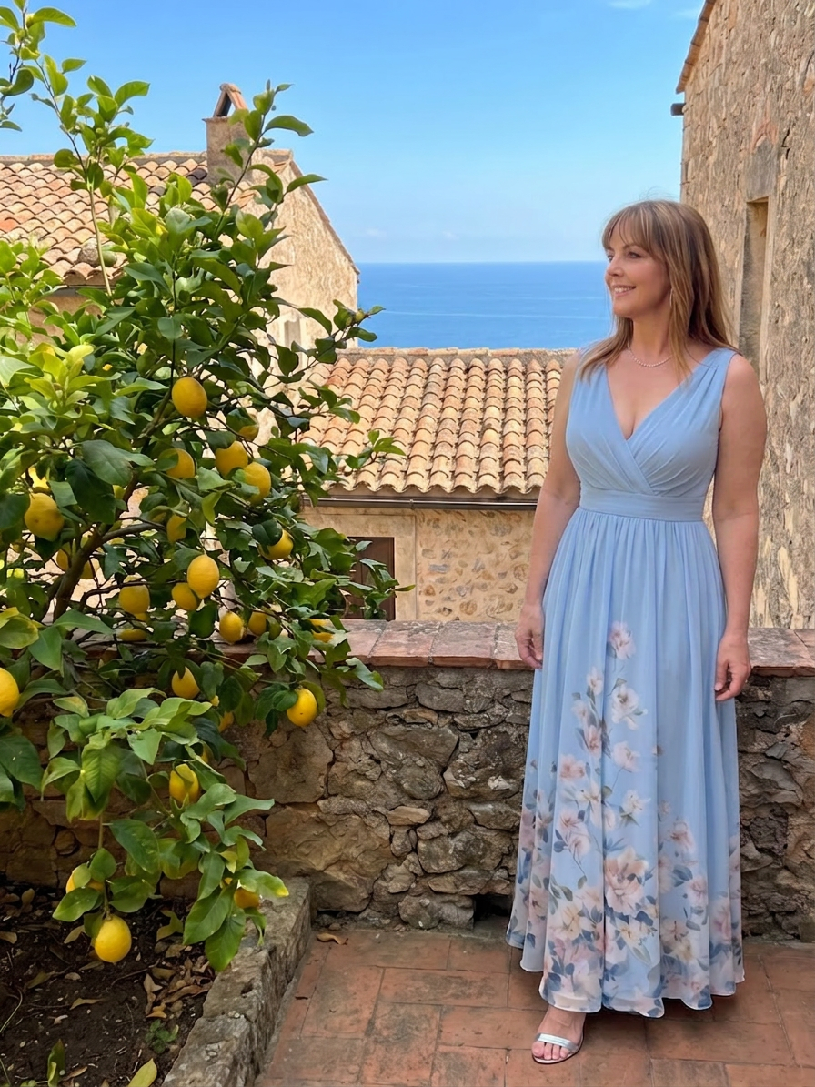 Larissa | Floral V-Neck Maxi Dress