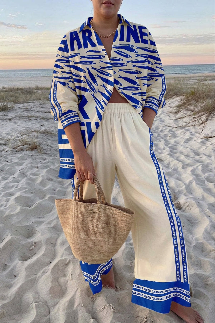 Haley | Sardine Print Two-Piece Set