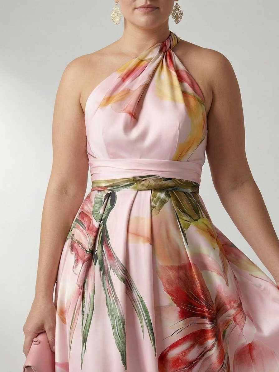 Rhonda | Floral Halter Maxi Dress