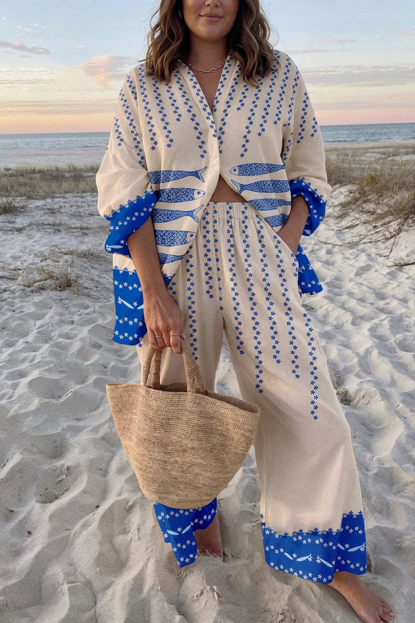 Catherine | Striped Two-Piece Set