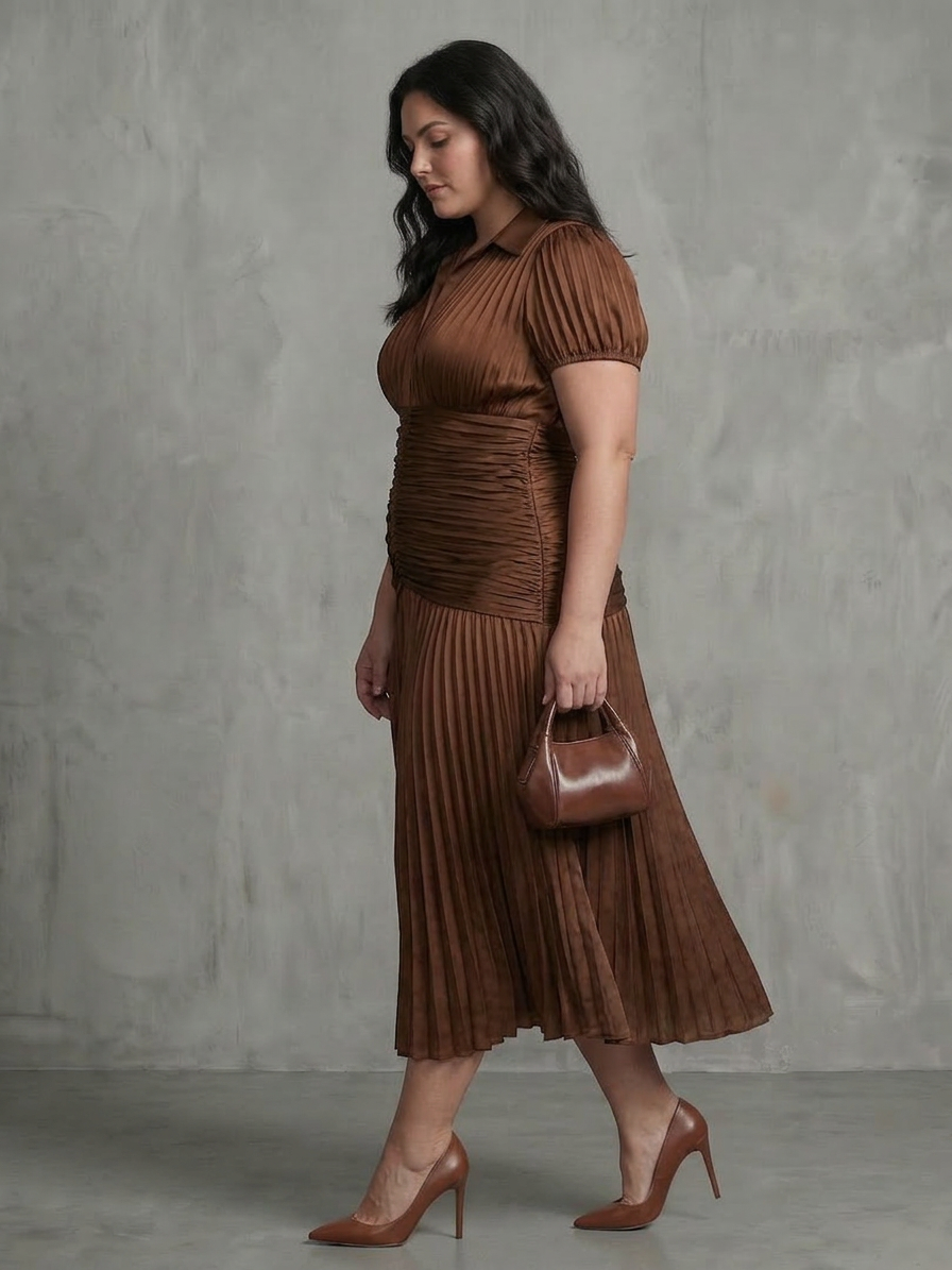 Leigh | Collared Midi Dress
