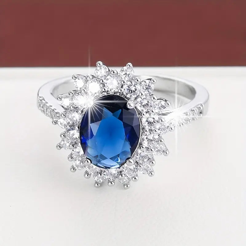 Carrie | Halo Cubic Zirconia Ring for Women