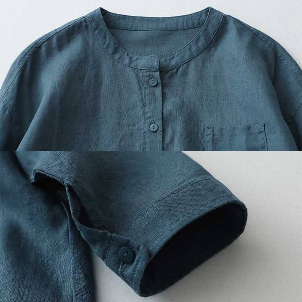 Mackenzie | Denim V-Neck Shirt