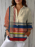 Ana | Striped Collared Blouse