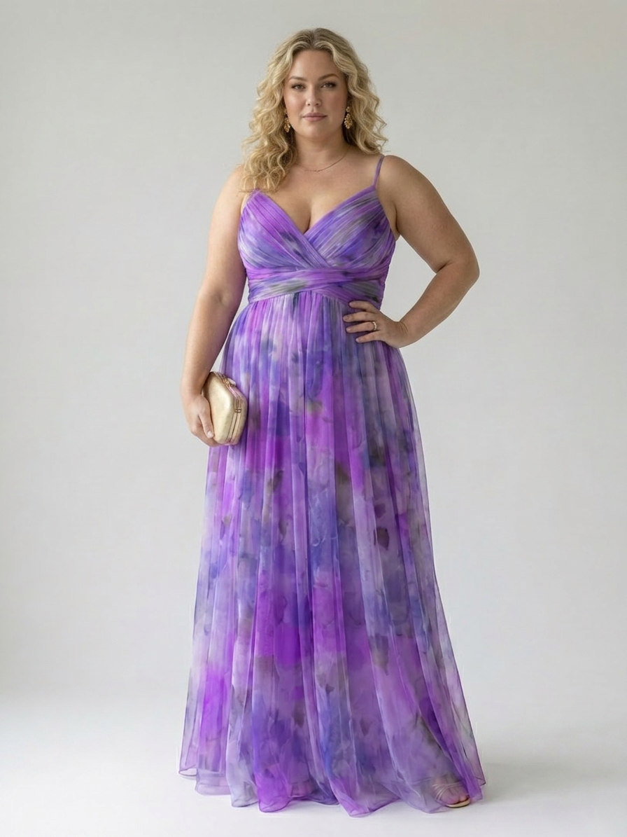 Joanna | Chiffon Floral V-Neck Maxi Dress
