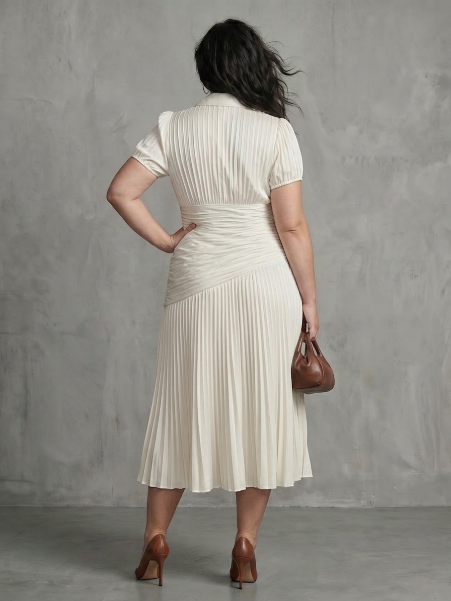 Leigh | Collared Midi Dress
