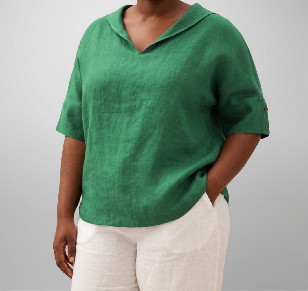Dianne | Linen V-Neck Blouse