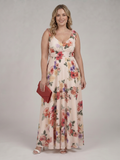 Logan | Chiffon Floral V-Neck Maxi Dress