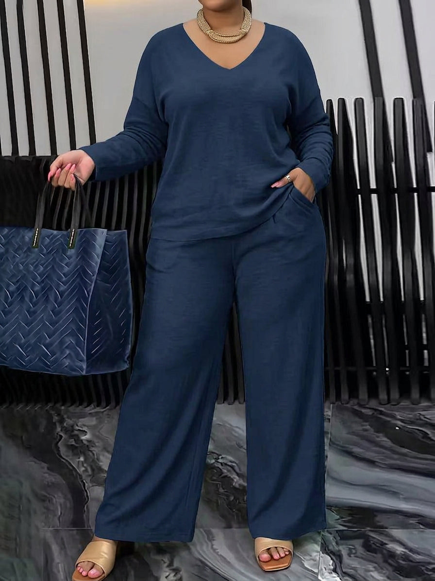 Jodie | Linen V-Neck Two-Piece Set