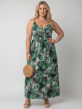 Zoe | Tropical V-Neck Maxi Dress