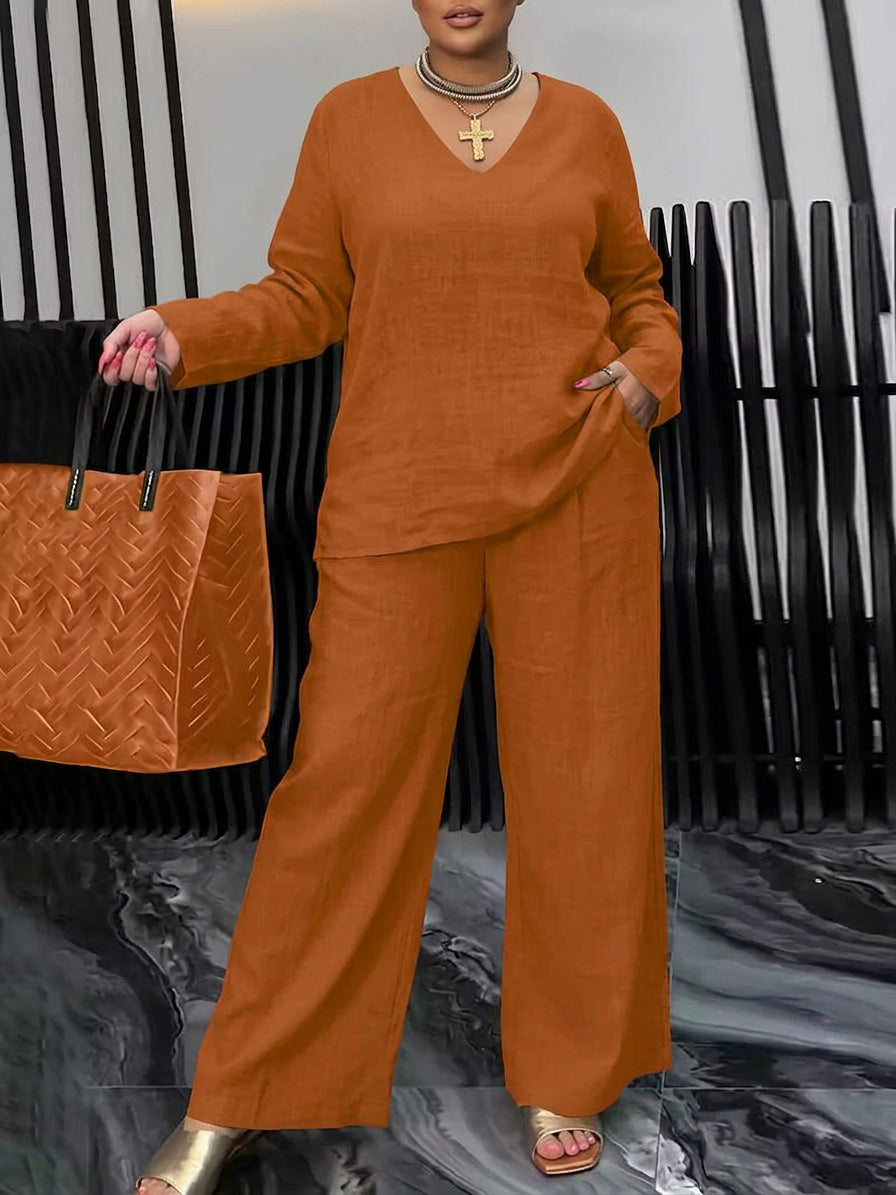 Robin | V-Neck Two-Piece Set