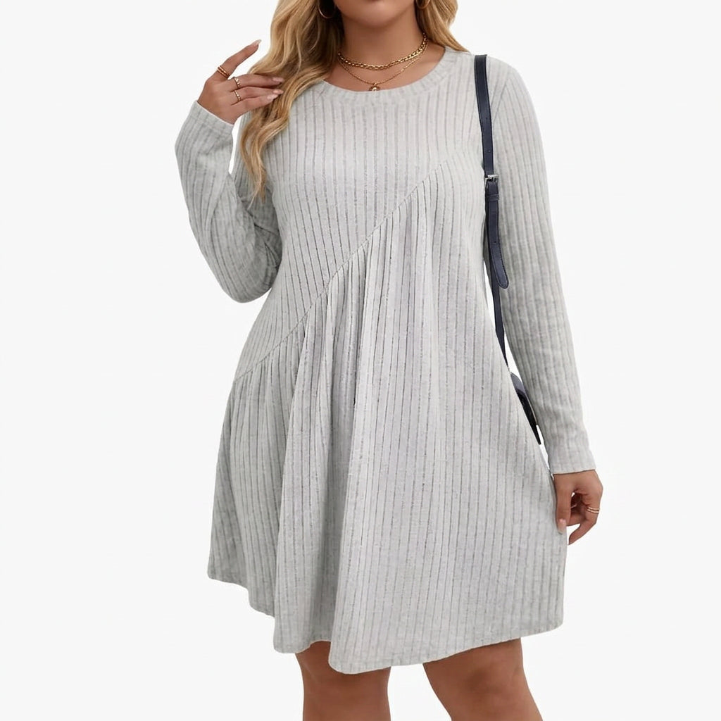 Amy | Knit Round Neck Mini Dress