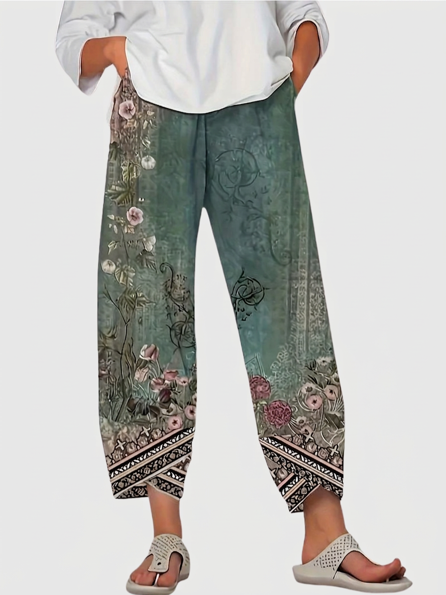 Alana | Floral Tapered Pants