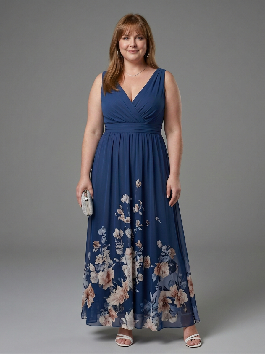 Larissa | Floral V-Neck Maxi Dress