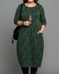 Willa | Jacquard Round Neck Mini Dress