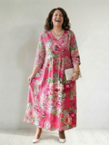 Angela | Floral V-Neck Maxi Dress