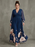 Elaine | Floral V-Neck Maxi Dress