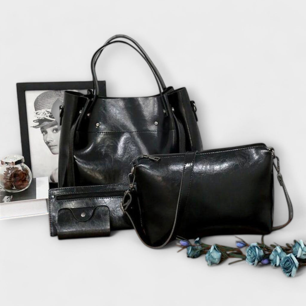 Laura | Four-Piece Vegan Leather Bag Set