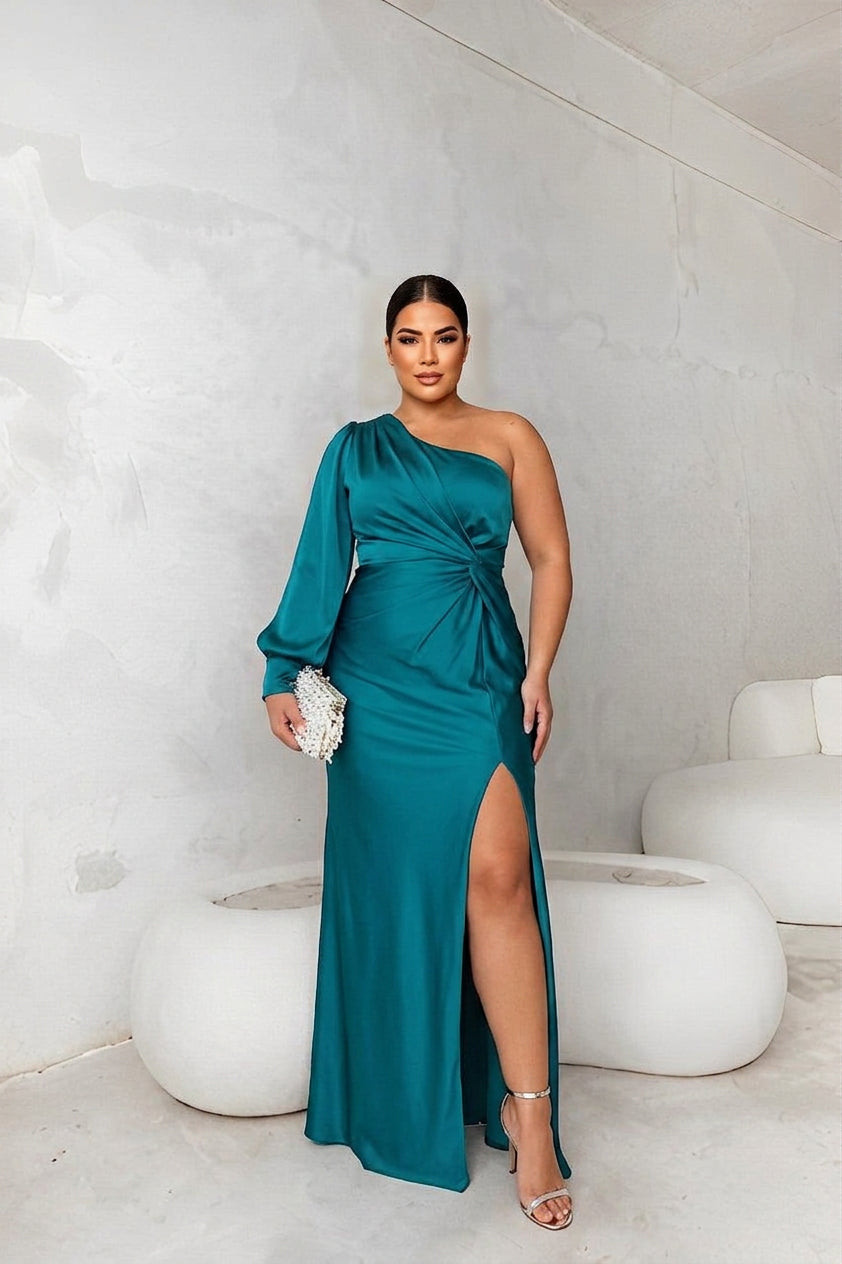 Louise | Satin One-Shoulder Maxi Dress