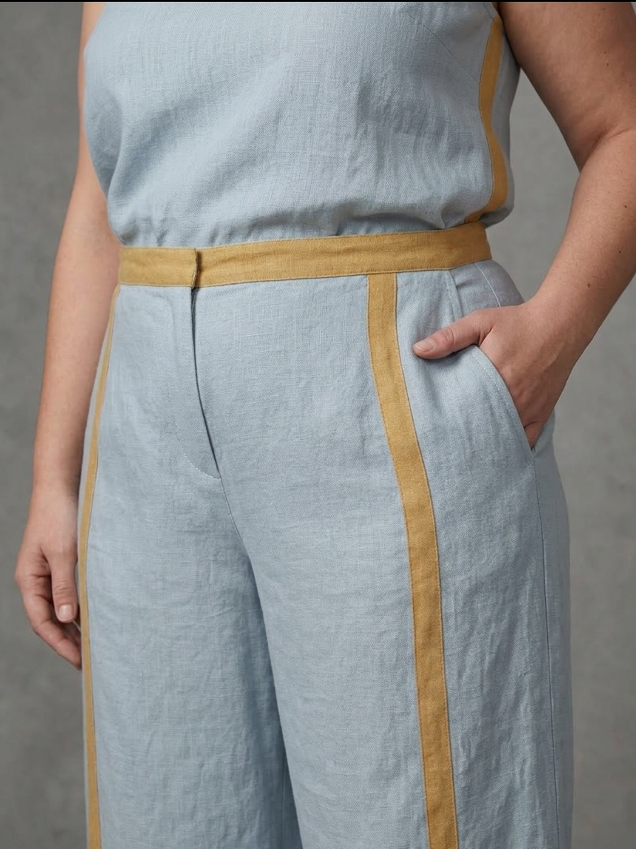 Briana | Linen Sleeveless Two-Piece Set