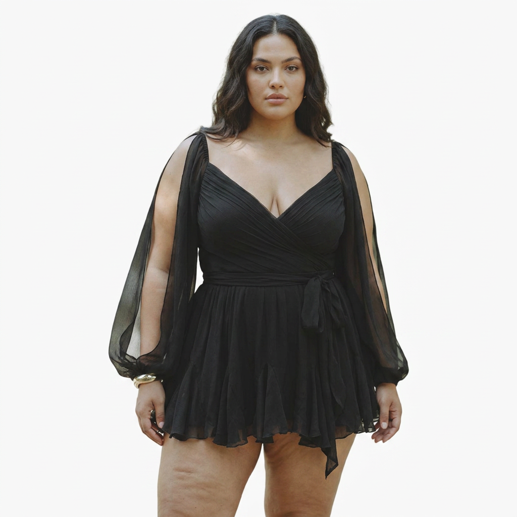 Miriam | Chiffon Sweetheart Mini Dress