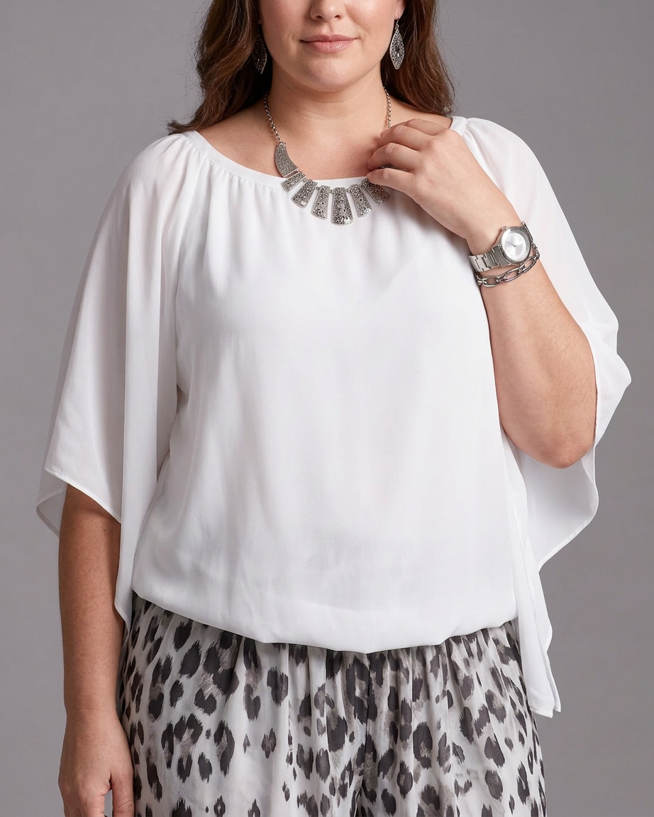 Courtney | Chiffon Animal Batwing Sleeve Two-Piece Set
