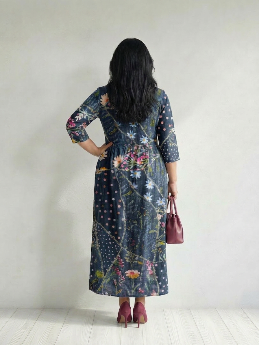 Kathryn | Floral V-Neck Maxi Dress