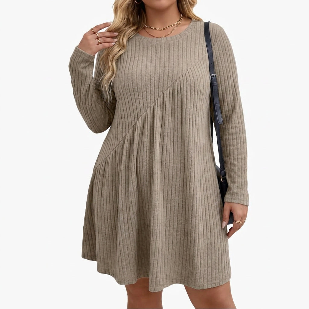 Amy | Knit Round Neck Mini Dress