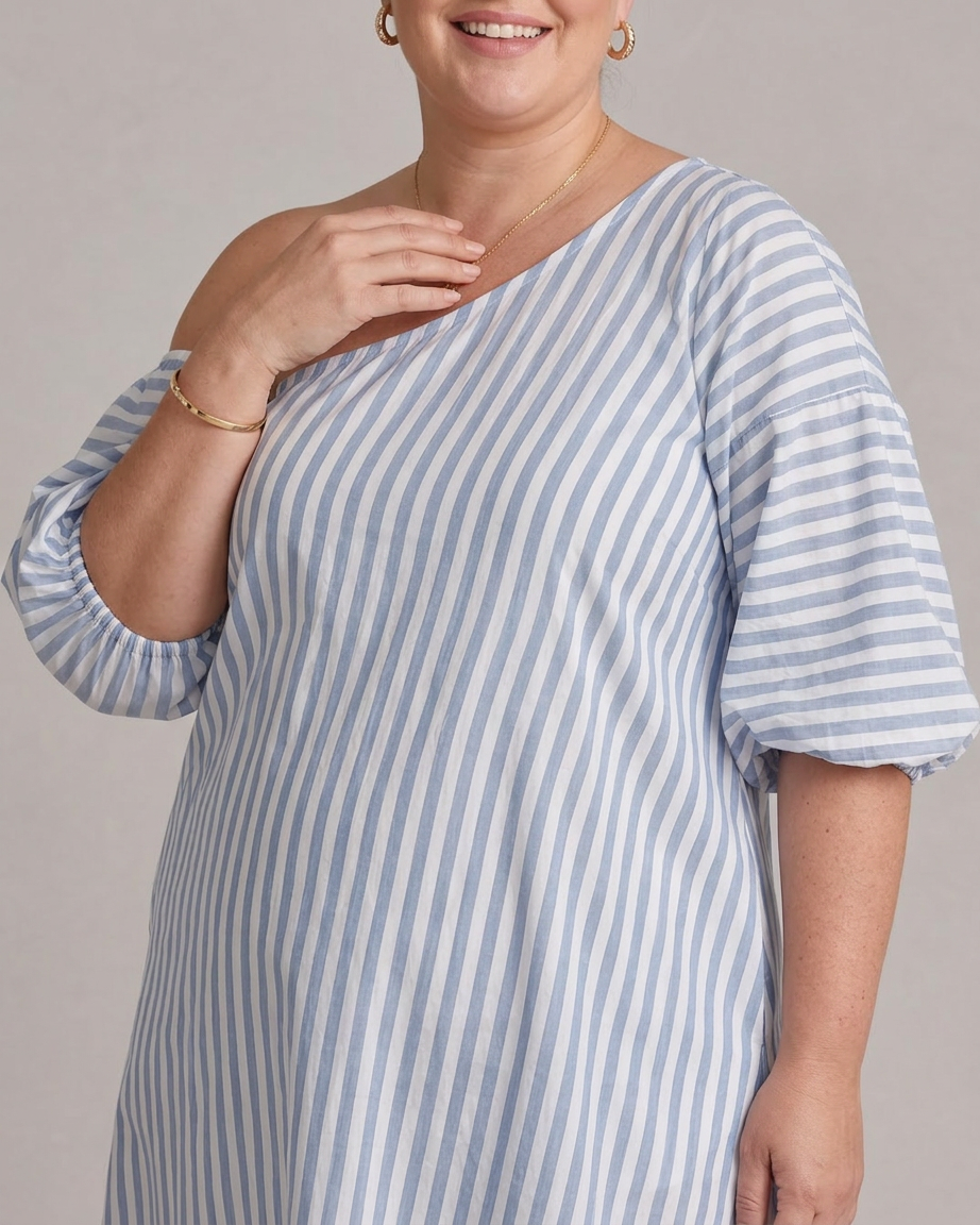 Ariel | Striped Off-Shoulder Maxi Dress
