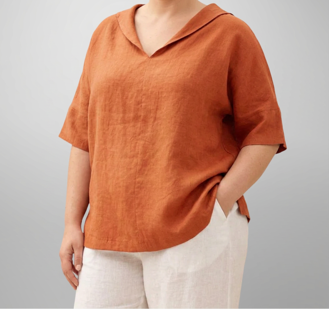 Dianne | Linen V-Neck Blouse