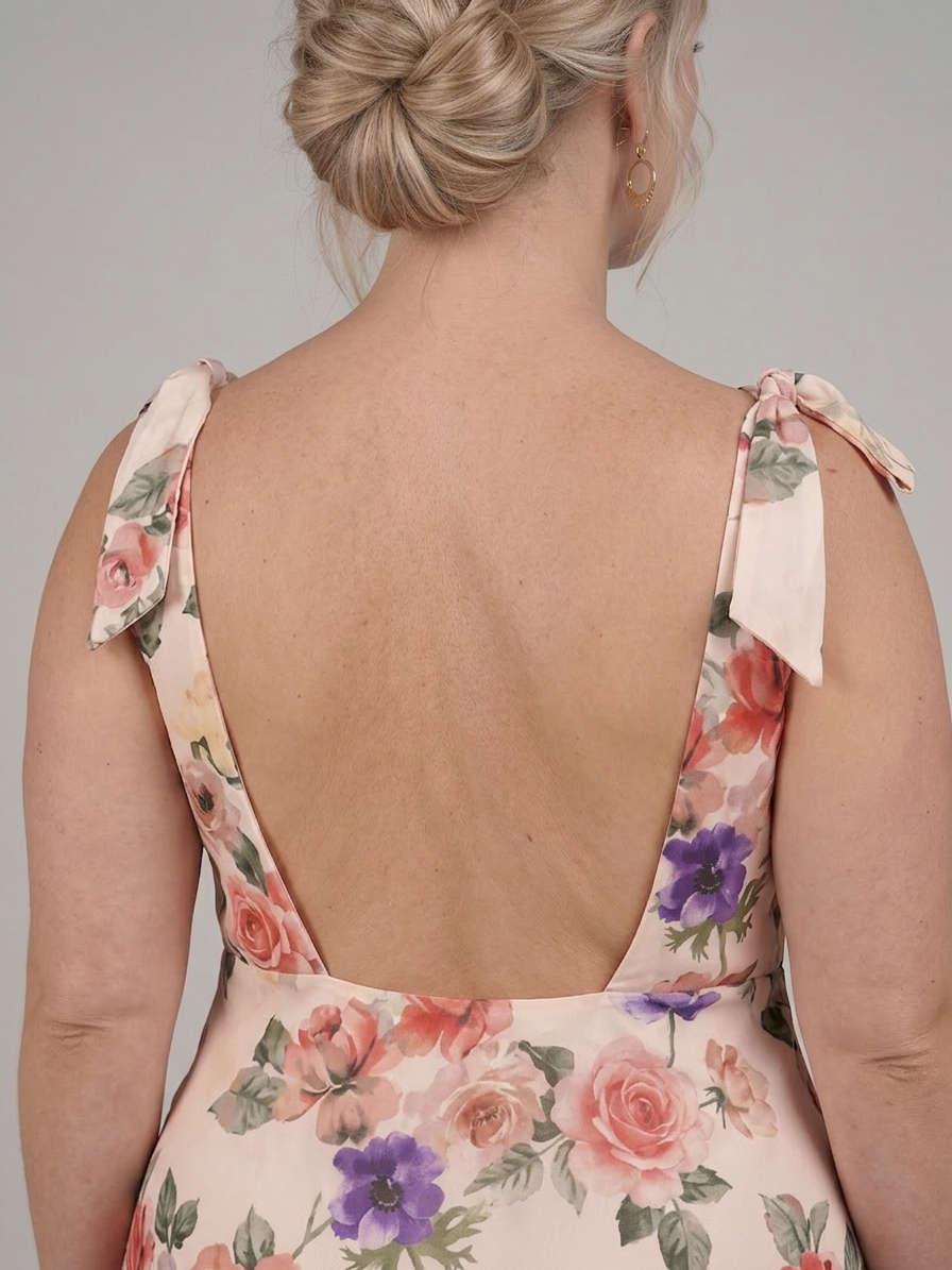 Logan | Chiffon Floral V-Neck Maxi Dress