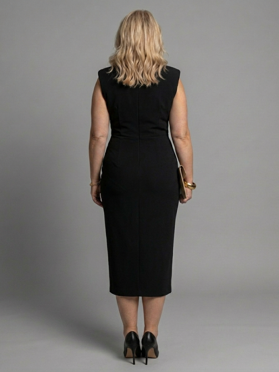 Rosalie | Round Neck Midi Dress