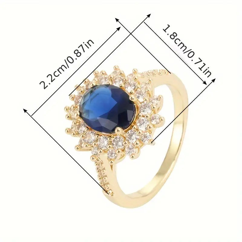 Carrie | Halo Cubic Zirconia Ring for Women