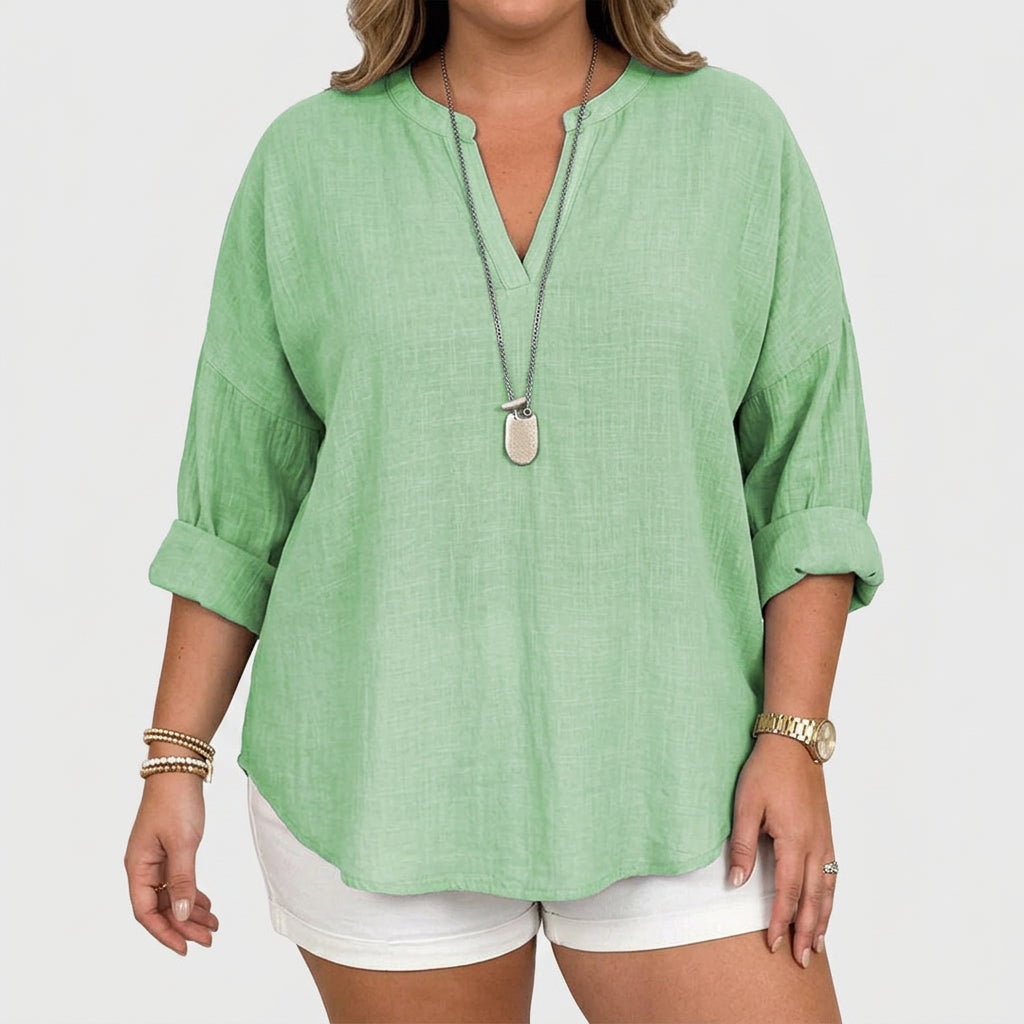 Yolanda | Linen V-Neck Shirt