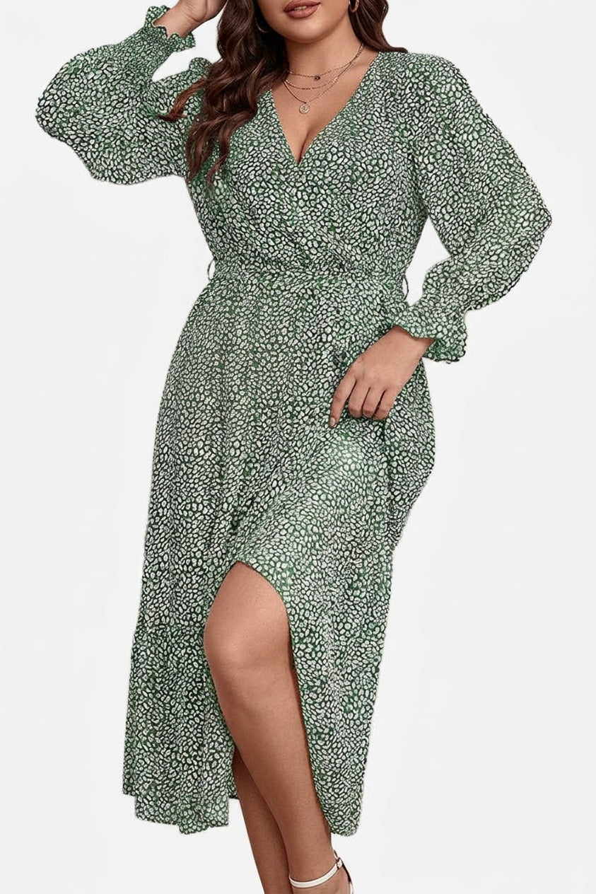 Jenna | Floral V-Neck Midi Dress