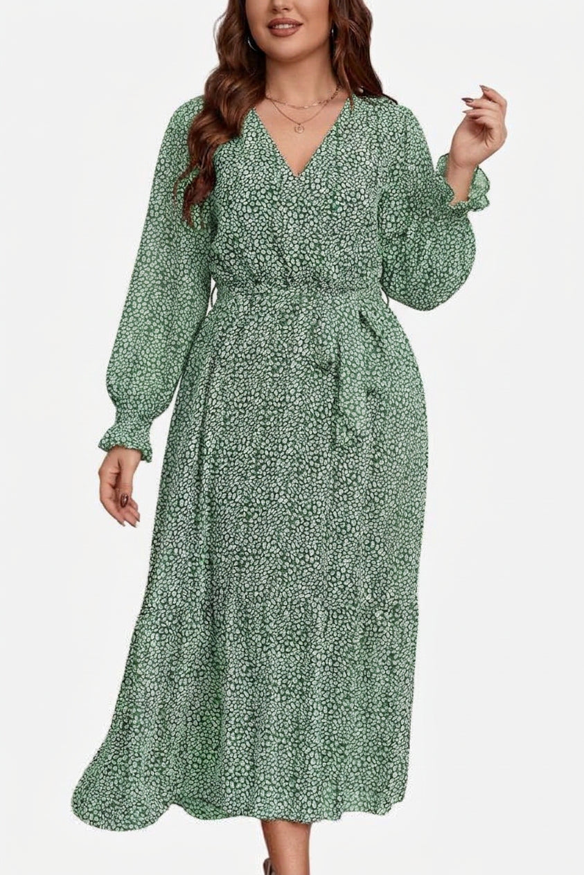 Jenna | Floral V-Neck Midi Dress
