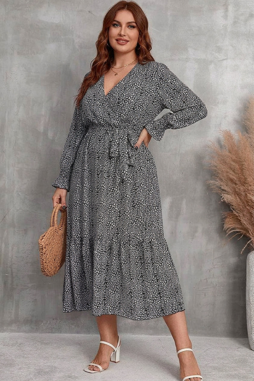 Jenna | Floral V-Neck Midi Dress